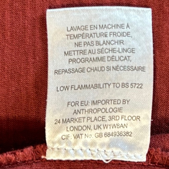 Anthro Top w/Gauze Sleeves - Rust - Picture 11 of 13